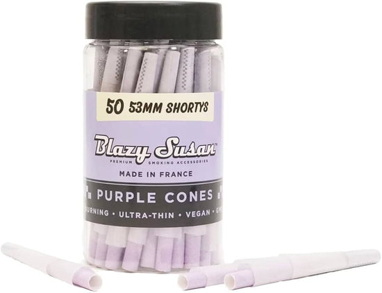 Blazy Susan Ultra Thin Shortys Cones 53mm 50ct Jar