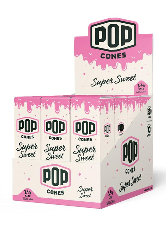 Pop Ultra Thin King Size Cones 24pk Display (3 Cones Per Pk)