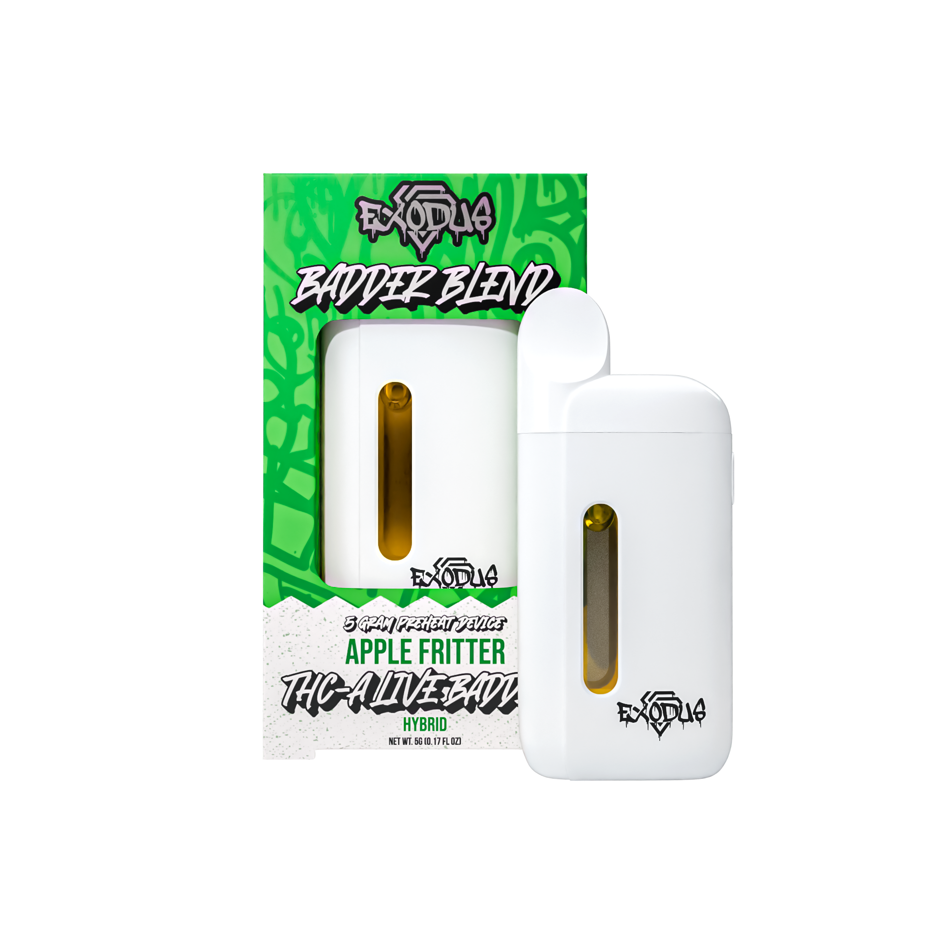 EXODUS BADDER BLEND 5G THC-A DISPOSABLE VAPE APPLE FRITTER
