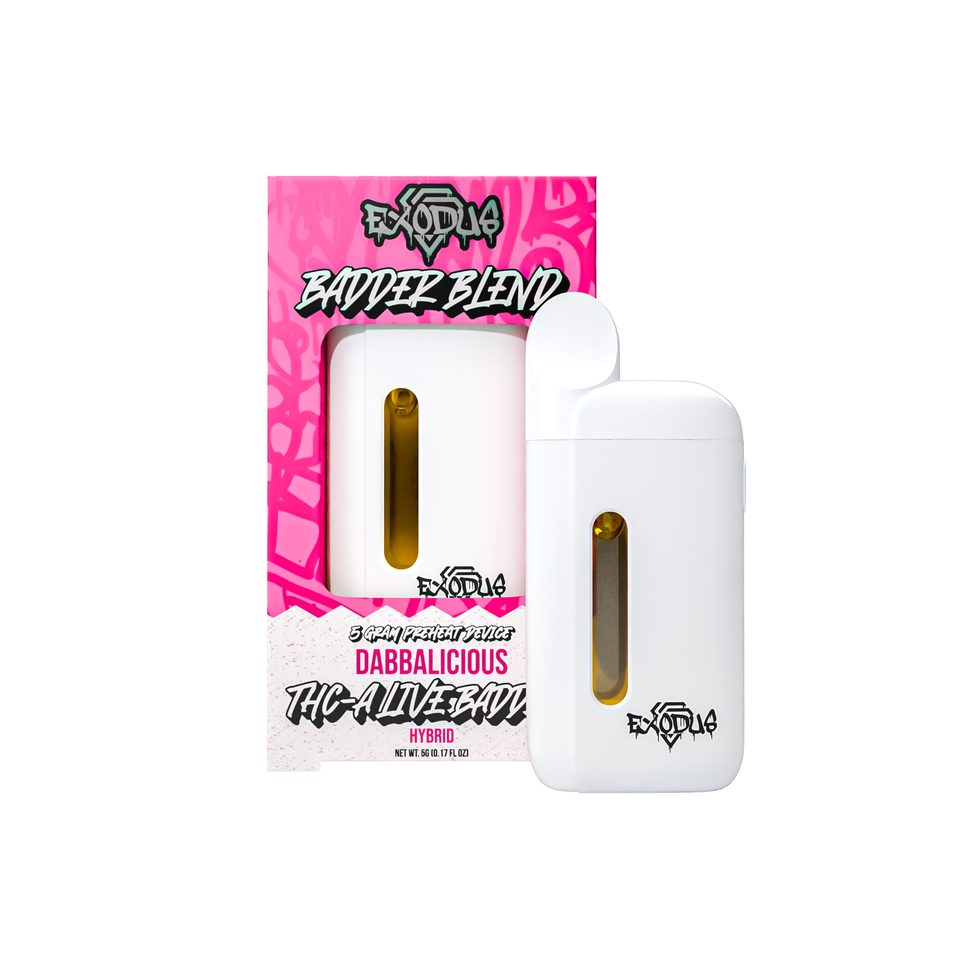 EXODUS BADDER BLEND 5G THC-A DISPOSABLE VAPE AUTHENTIC