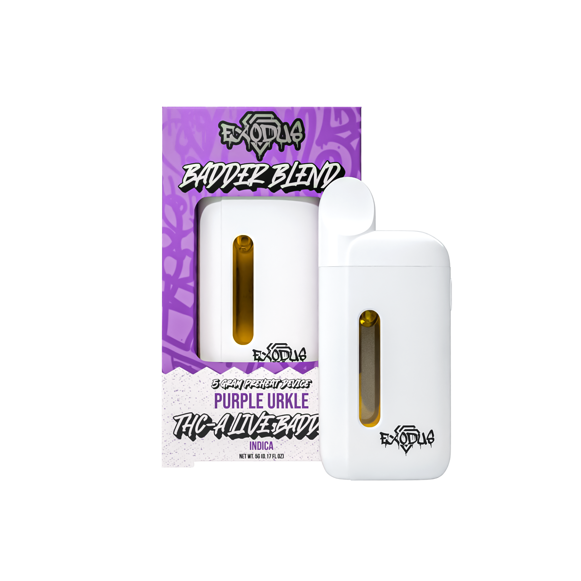 EXODUS BADDER BLEND 5G THC-A DISPOSABLE VAPE COA