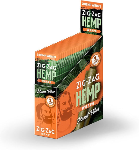 Zig Zag Hemp Wraps 25pk Display (2 Wraps Per Pk)