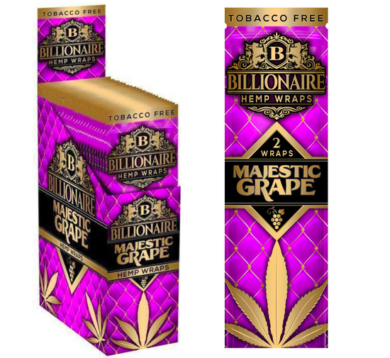 Billionaire Hemp Wraps 25pk Display (2 Wraps Per Pk)