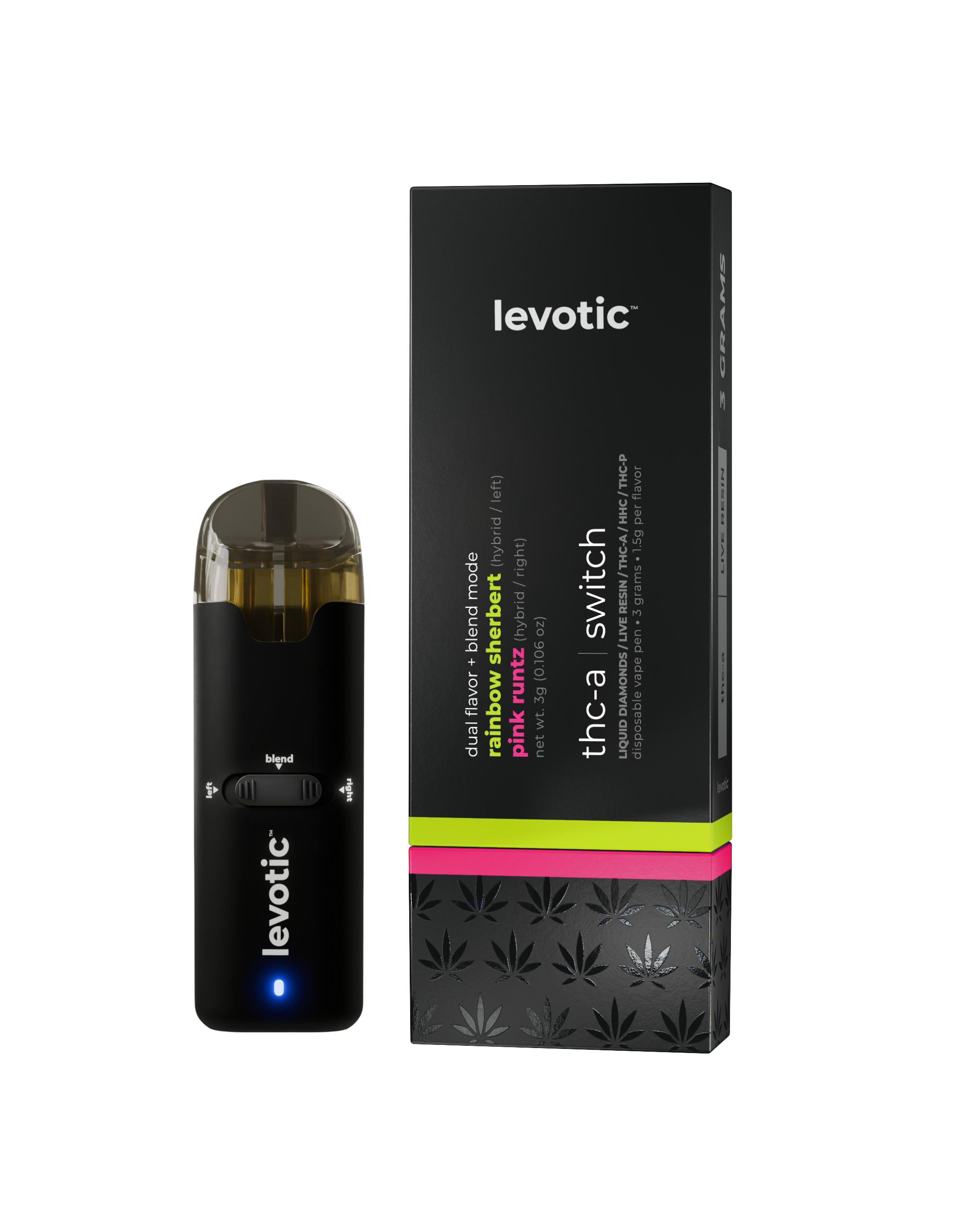 Levotic THC-A Switch 3 Gram Disposable Cannabis Vape Ingredients