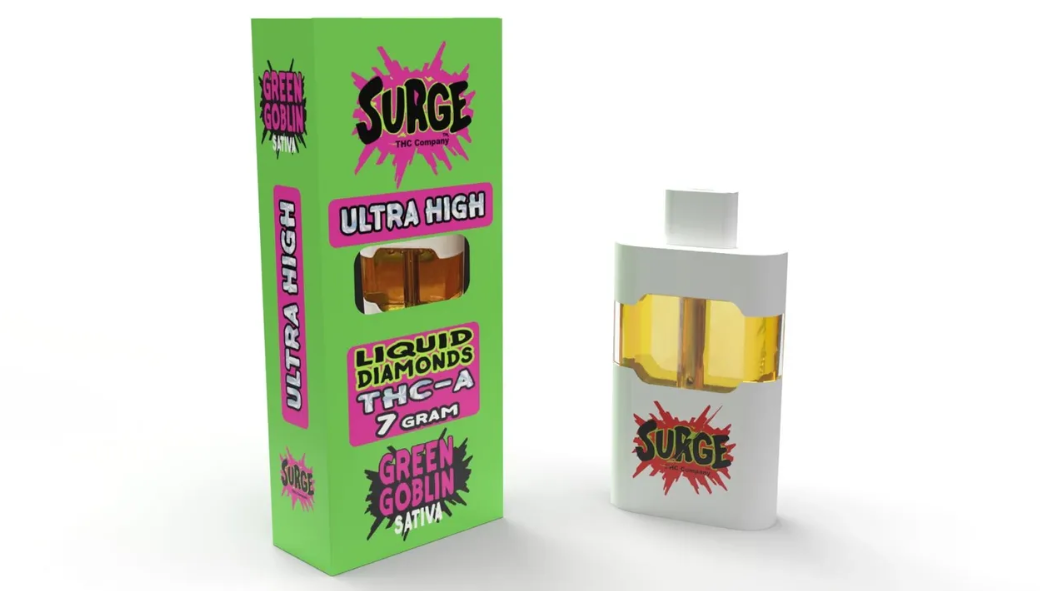 Surge Ultra High THC-A Liquid Diamonds Live Resin Vape 7 Gram Big D CBD Surge Ultra High THC-A Liquid Diamonds Live Resin Vape 7 Gram Big D CBD