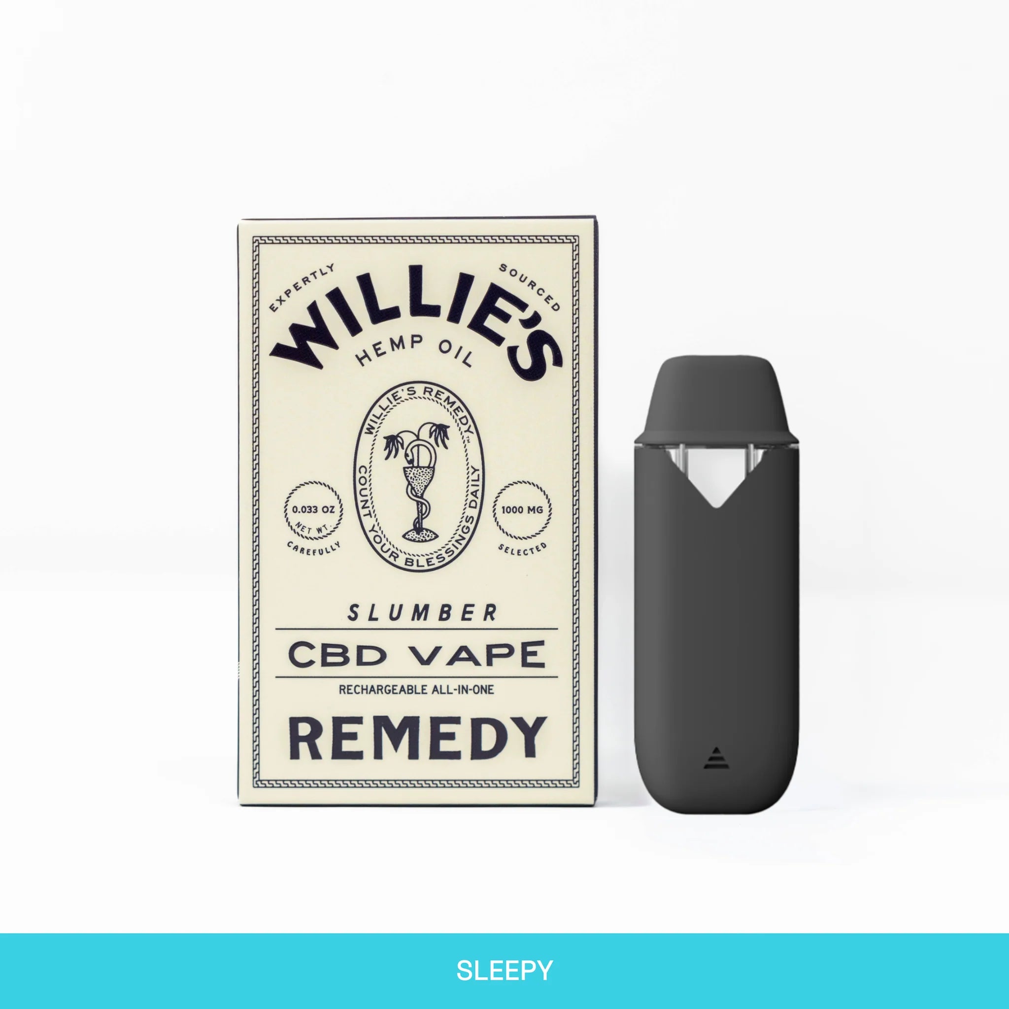Willie’s Remedy x Coast CBD Disposable Vape Rechargeable All-In-One Remedy - (1g)