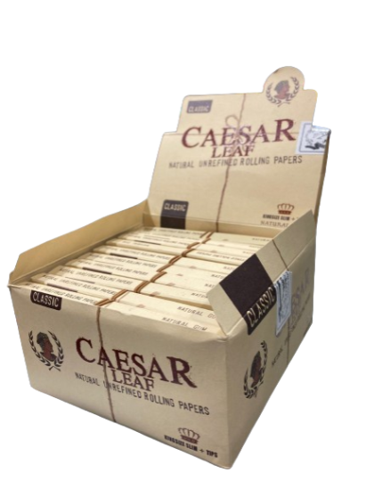 Caesar Leaf King Size Slim Papers w/ Tips (32 Leaves Per Booklet)