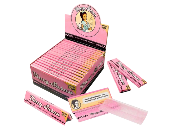 Blazy Susan Ultra Thin 1 1/4 Size Rolling Papers 50pk Box Display (50 Leaves Per Booklet)