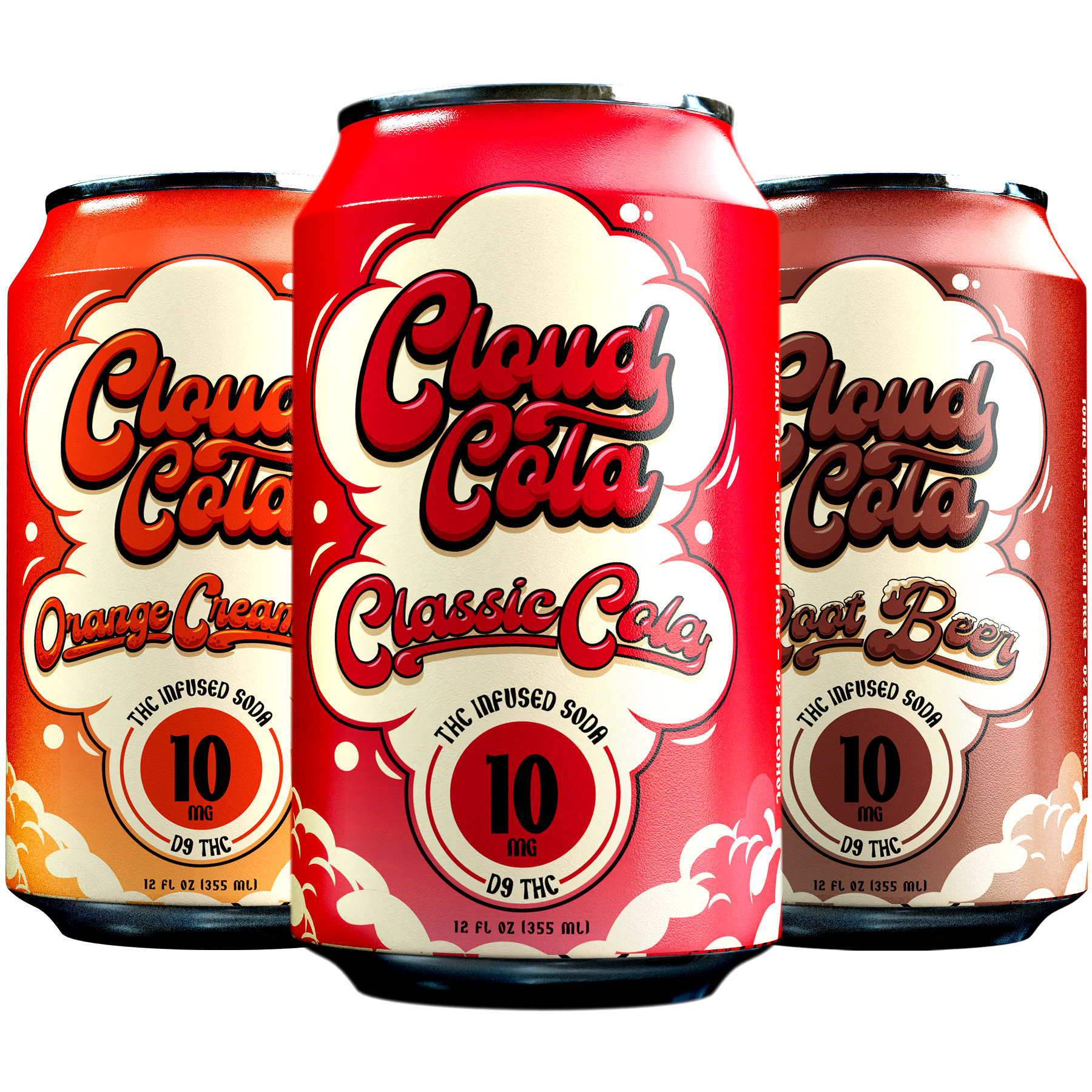 Cloud Cola THC Infused Soda 10mg Variety Pack