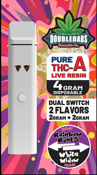 DoubleDabs THC-A Live Resin Dual Flavor Disposable Vape 4G Big D CBD DoubleDabs THC-A Live Resin Dual Flavor Disposable Vape 4G Big D CBD