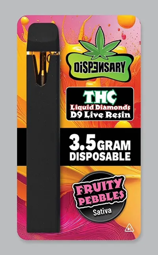 Dispensary 3.5 Gram Delta 9 THC Liquid Diamonds Live Resin Disposable Vape sativa