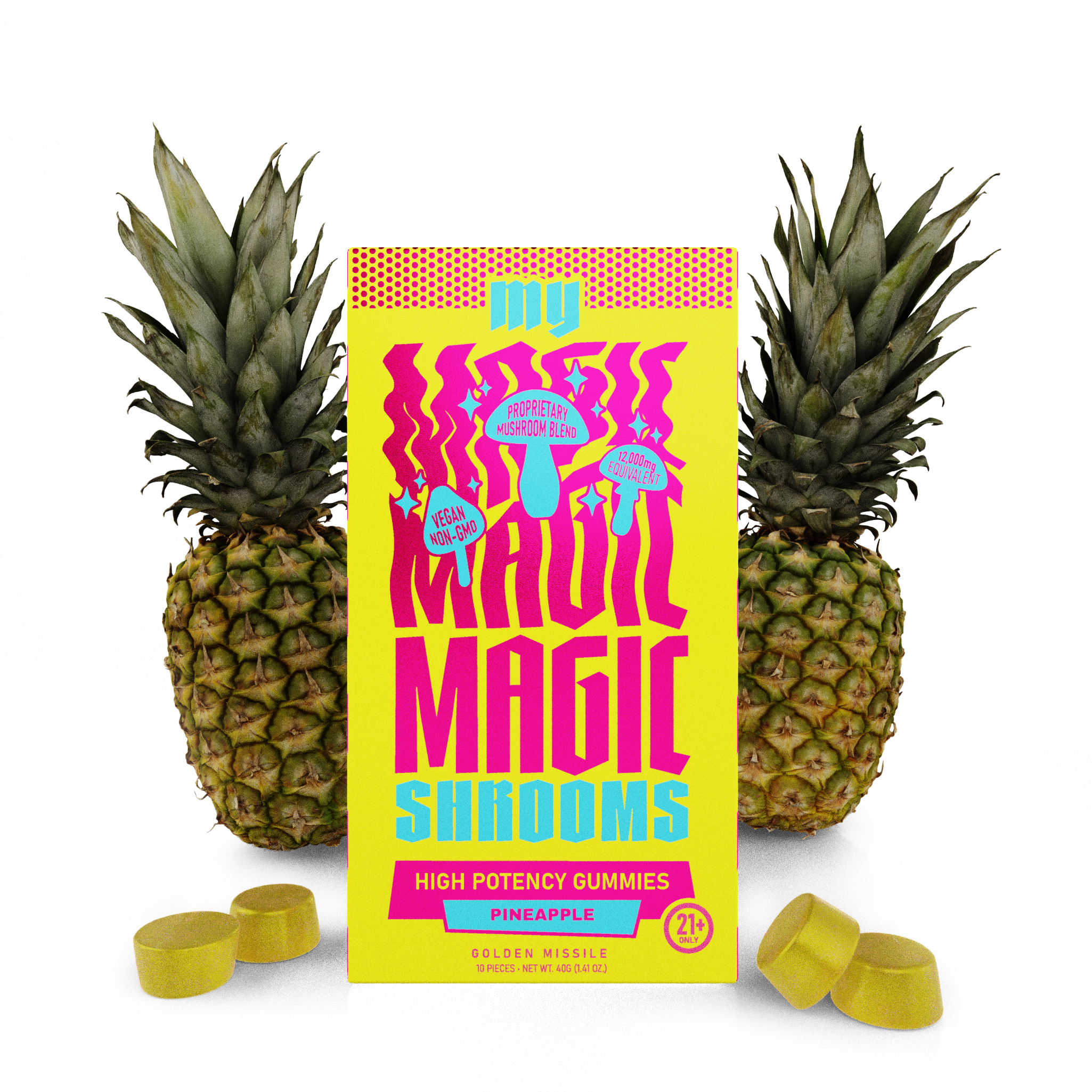 My Magic Shrooms High Potency Gummies Pineapple