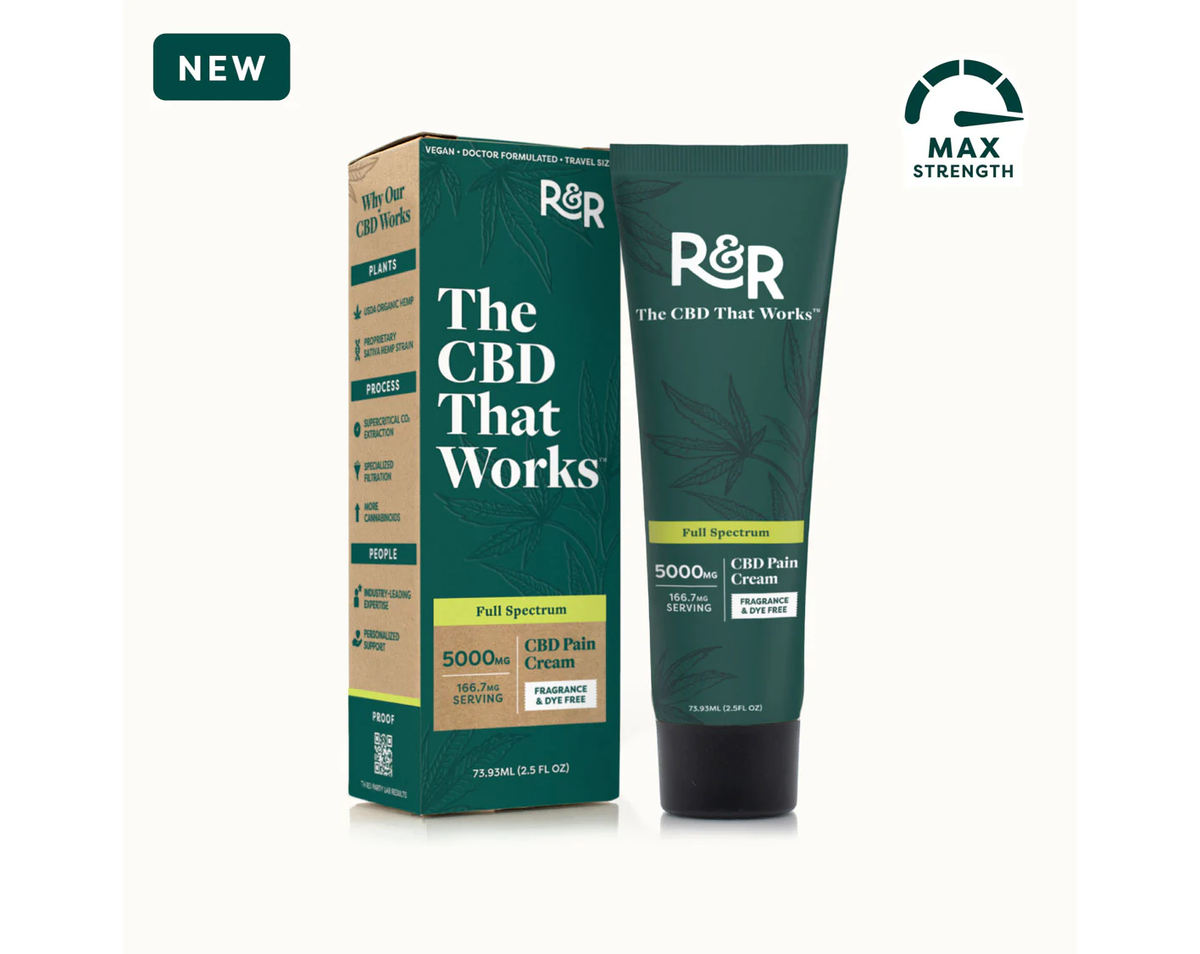 R+R Medicinal CBD Full Spectrum Pain Cream | 1000mg, 2500mg or 5000mg – Big  D CBD