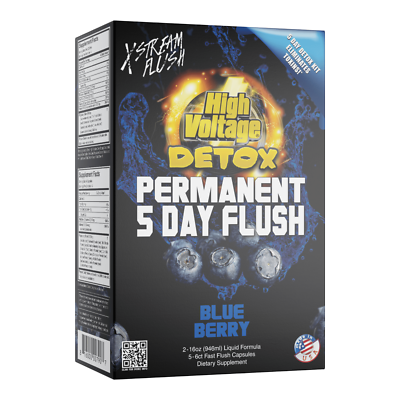 High Voltage Permanent 5 Day Flush Liquid and Capsules Combo 16oz