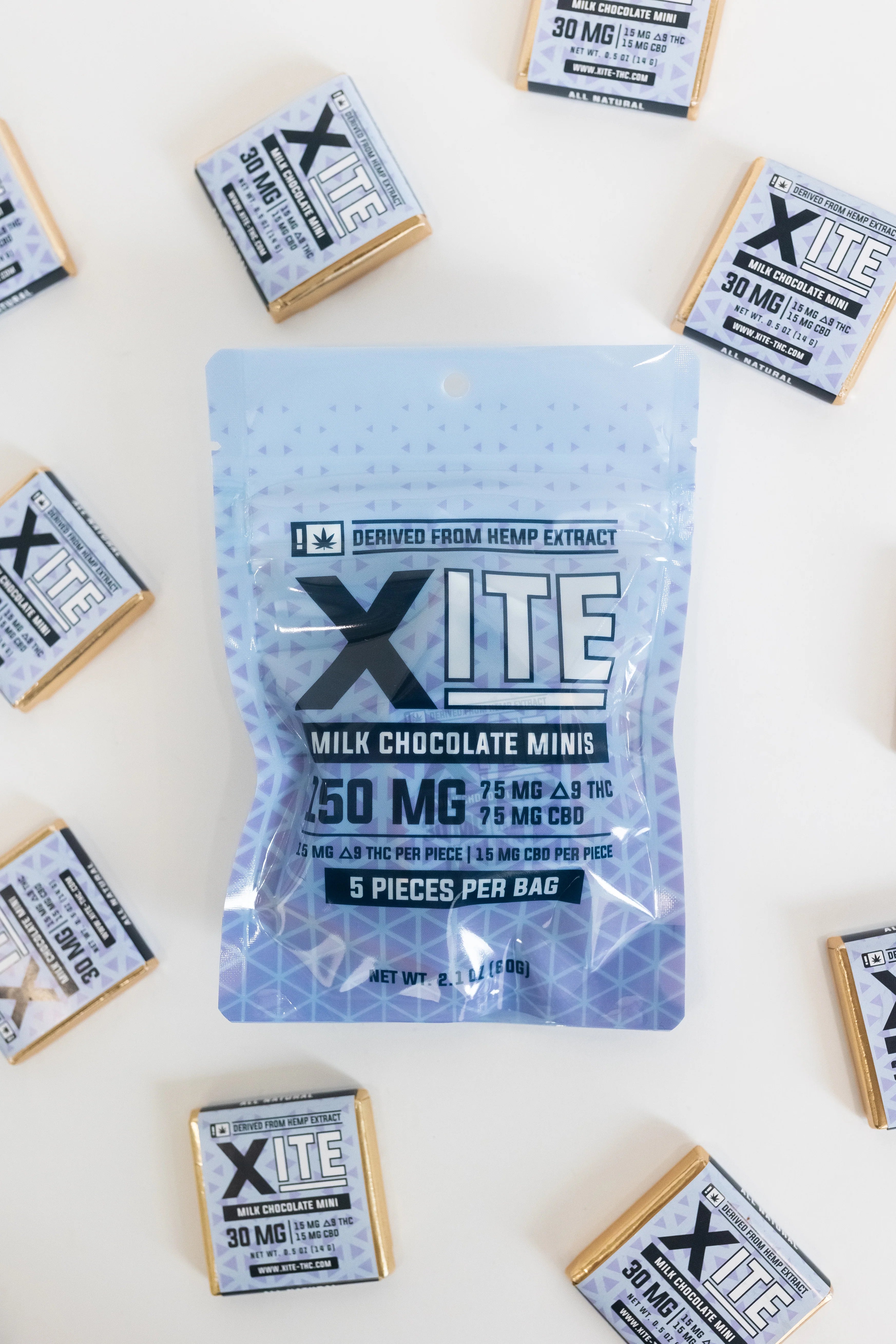 xite milk chocolate minis thc and cbd 150mg