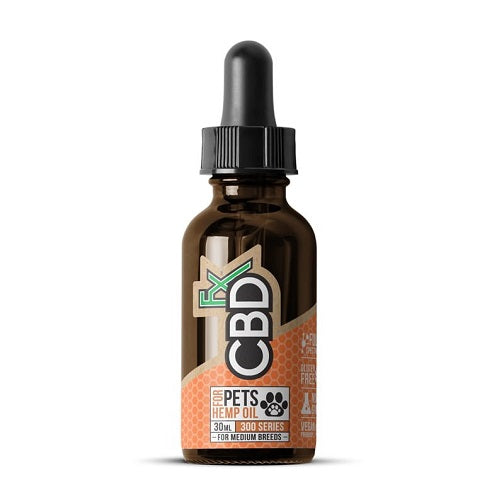 CBDfx Pet CBD Oil tincture 30mL for medium breeds 300mg