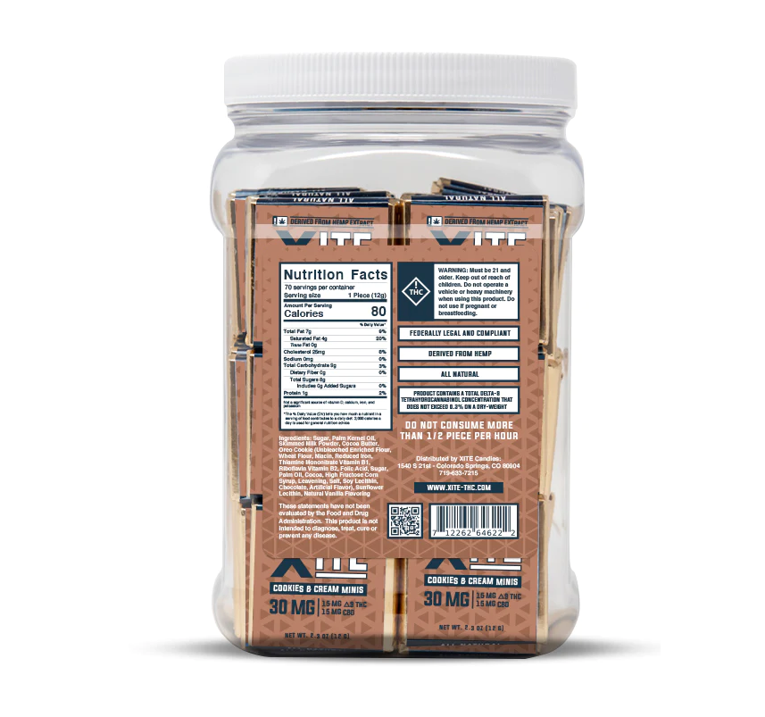 XITE THC WHITE CHOCOALTE COOKIES CREAM PATSY'S