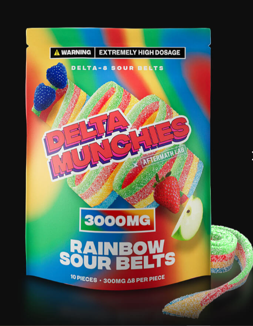DELTA MUNCHIES 3000MG DELTA 8 SOUR RAINBOW BELT