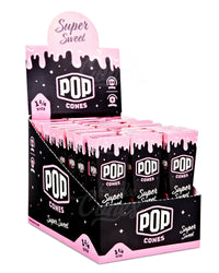 Pop Ultra Thin 1 1/4" Pre Rolled Cones 24pk Display 6 Cones Per Pk