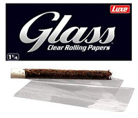 Luxe Glass Clear Rolling Papers 24pk Box Display Natural Rolling Papers