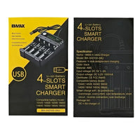 BMAX Li-Ion Battery Charger 18650 20700 26650 USB