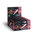Zig Zag 70's Mini Unbleached Cones 12pk Display 24 Cones Per Box