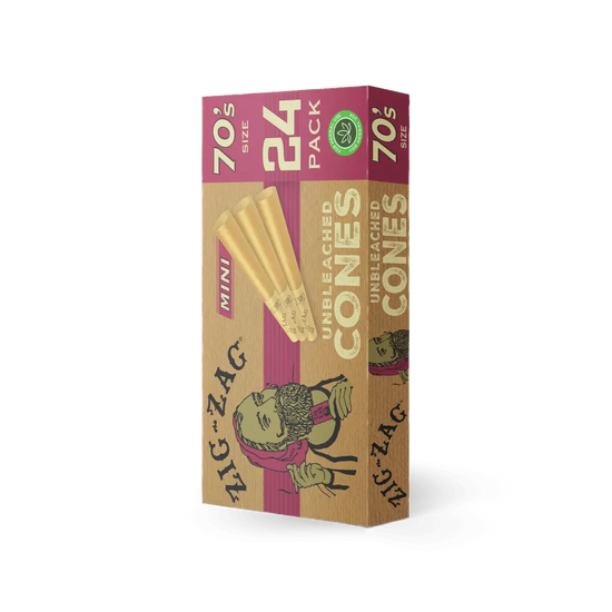 Zig Zag 70's Mini Cones 12pk Display (24 Cones Per Box)