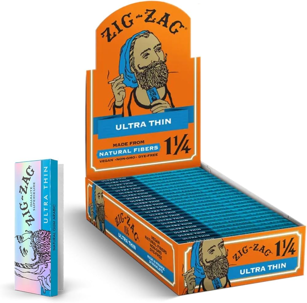 Zig Zag 1 1/4" Ultra Thin Rolling Papers 24pk Display