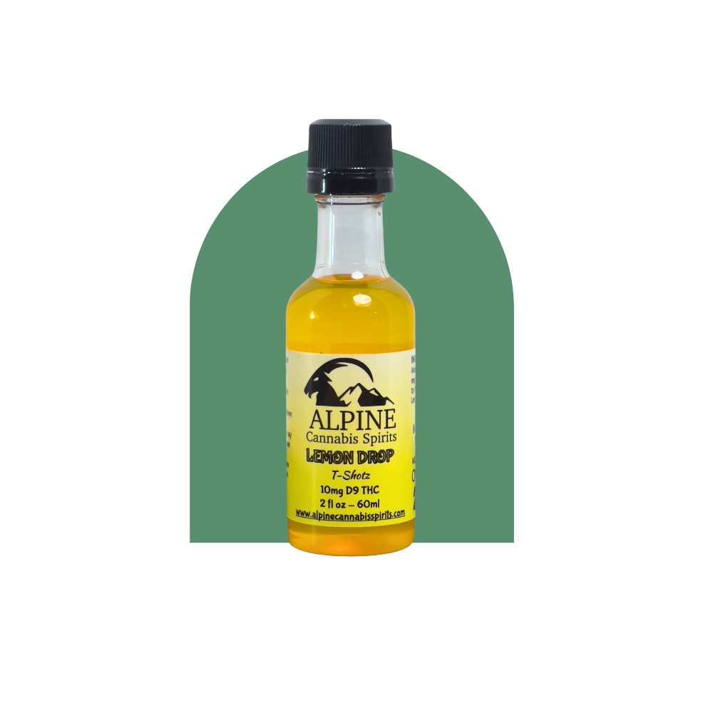 Cannabis infused spirit 2oz sample shot no alcohol by Alpine