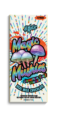 HiXotic Magic Mushies Nootropic Mushroom Chocolate Bar 12 Pieces