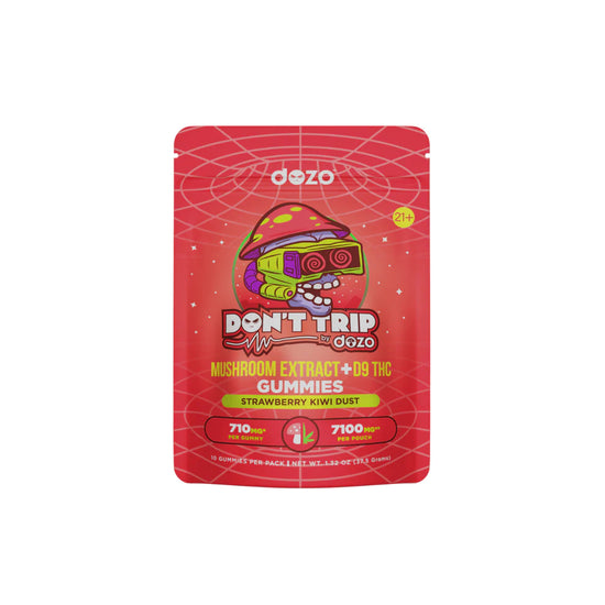 **CLEARANCE Don't Trip 7100MG Mushroom Extract and Delta 9 THC Gummies by Dozo | 10 Count