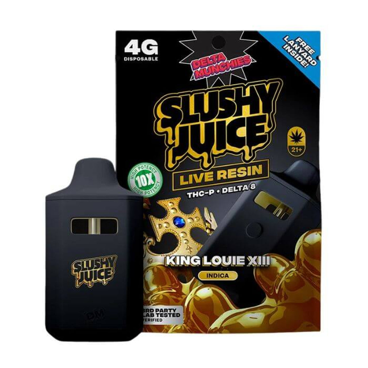 Delta Munchies - Slushy Juice Live Resin (THC-P + D8) - Hemp Disposables (4g x 5) - MK Distro