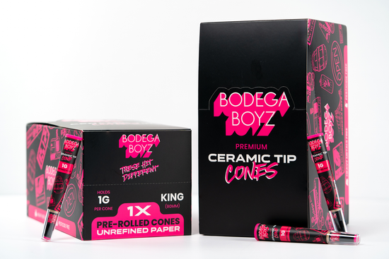 Bodega Boyz King Size Ceramic Tip Cones 50pk Display (1 Cone Per Pk)
