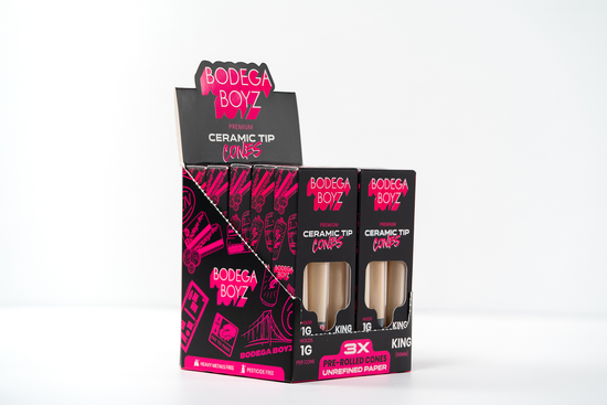 Bodega Boyz Ceramic Tip King Size Cones 10pk Display (3 Cones Per Pk)