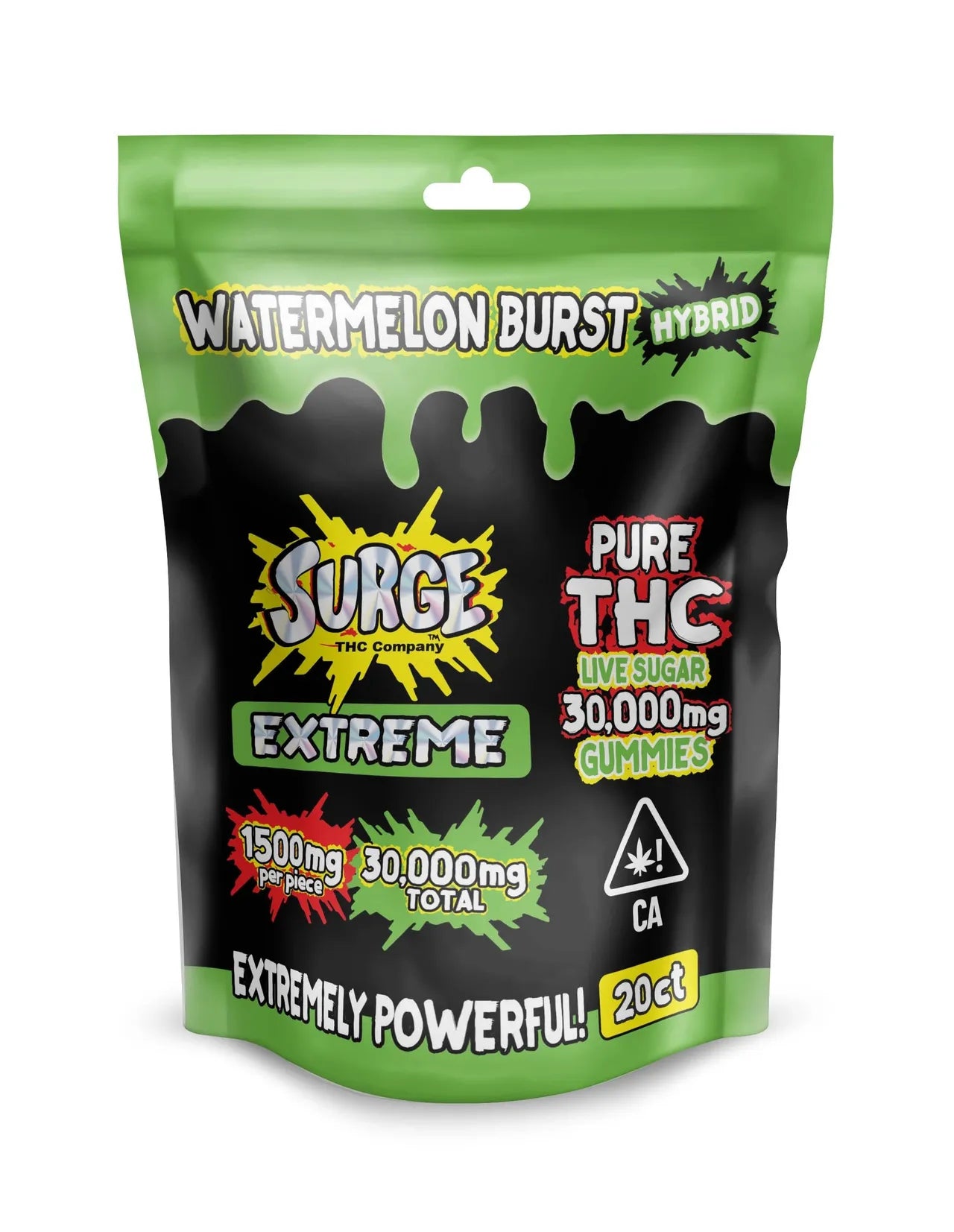 Surge EXTREME Pure THC Gummies | 30,000MG Live Sugar