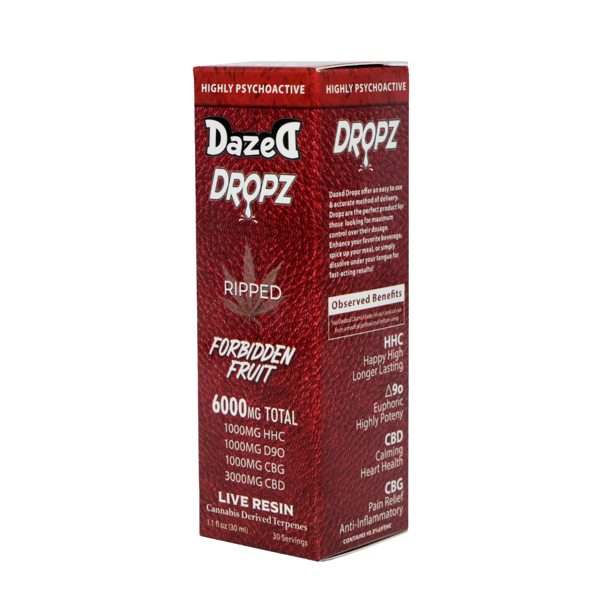 Dazed Dropz CBN CBD Delta 9 Tincture 6000MG