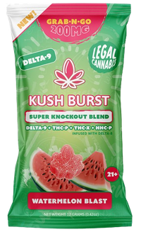 Kush Burst Grab-N-Go 200mg THC Gummies with D9 THC-P THC-X & HHC-P