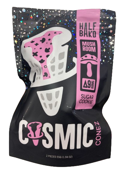 Half Bak'd - D9 Cosmic Conez 55mg - Cones (Box of 5) - MK Distro