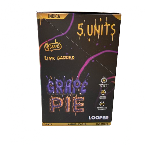 LOOPER - Limited Edition Diamond Live Badder (THC-P+HHC) - Hemp Disposables (3g x 5) - MK Distro