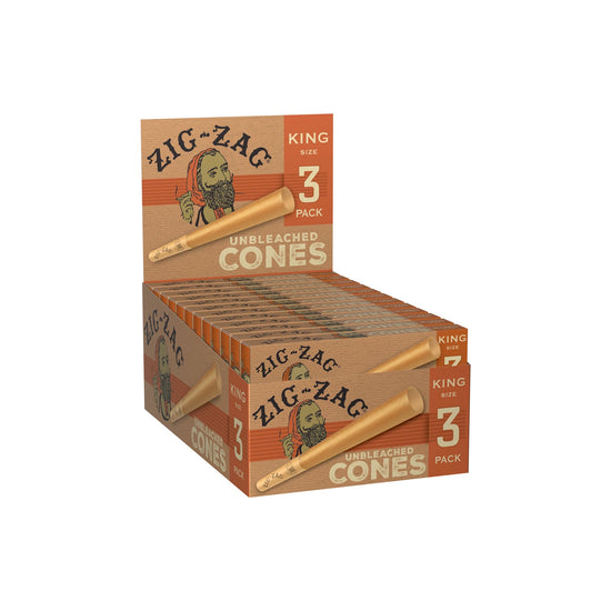 Zig Zag King Size Cones 24pk Display (3 Cones Per Pk)