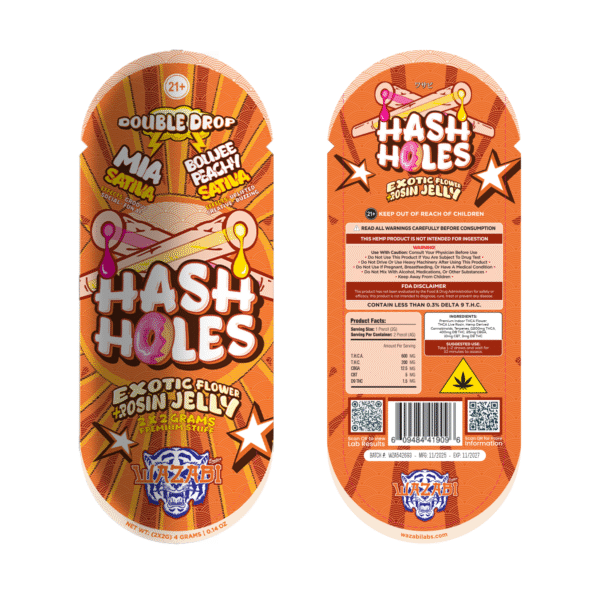 Wazabi Exotics Double Drop Hash Hole Prerolls 4G