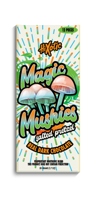 HiXotic Magic Mushies Nootropic Mushroom Chocolate Bar 12 Pieces