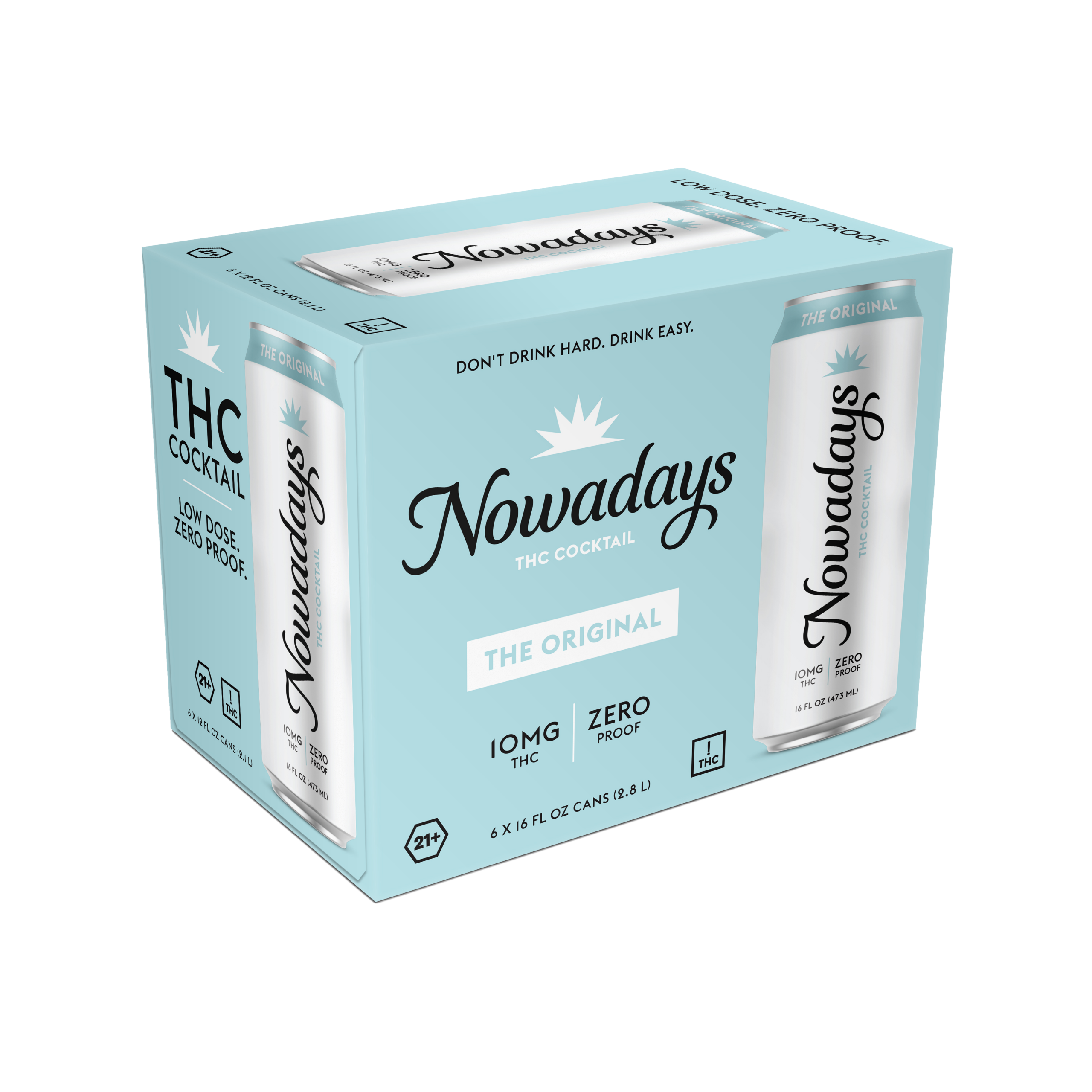 NOWADAYS THC SELTZER COCKTAIL 10MG 16 OUNCE