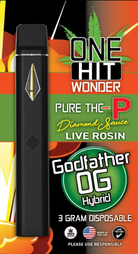 ONE HIT WONDER DIAMOND SAUCE LIVE ROSIN DISPOSABLE