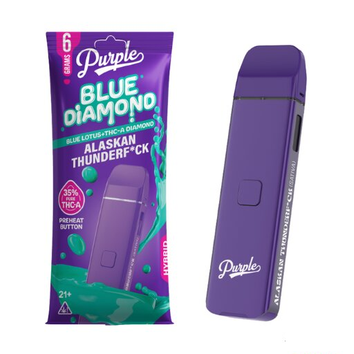 Purple Blue Diamond 6 Gram THC-A Diamonds & Blue Lotus Disposable Vape Big D CBD Purple Blue Diamond 6 Gram THC-A Diamonds & Blue Lotus Disposable Vape Big D CBD