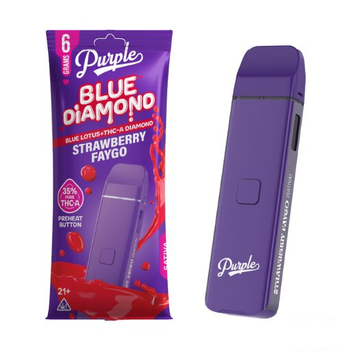 Blue Diamond 6 Gram Blue Lotus White Lotus + THC-A Disposable Vape