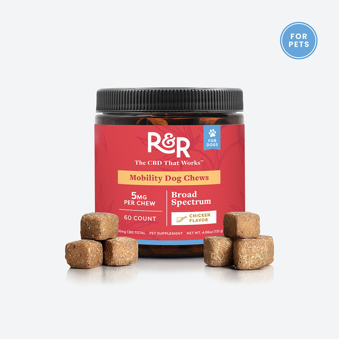 R&R MOBILITY DOG CHEWS BROAD SPECTRUM CBD