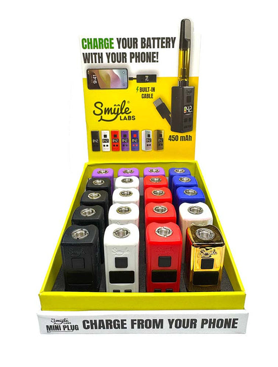 Smyle Mini Plug 510 Battery Assorted (20ct)
