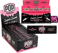 Pop Ultra Thin King Size Papers with Pre Rolled Tips 24pk