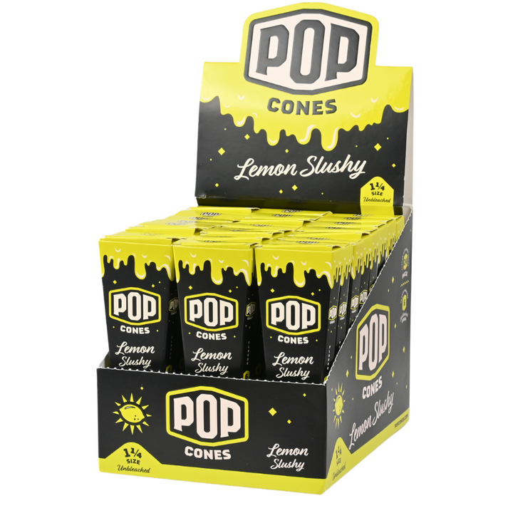 Pop Ultra Thin 1 1/4" Pre Rolled Cones 24pk Display 6 Cones Per Pk